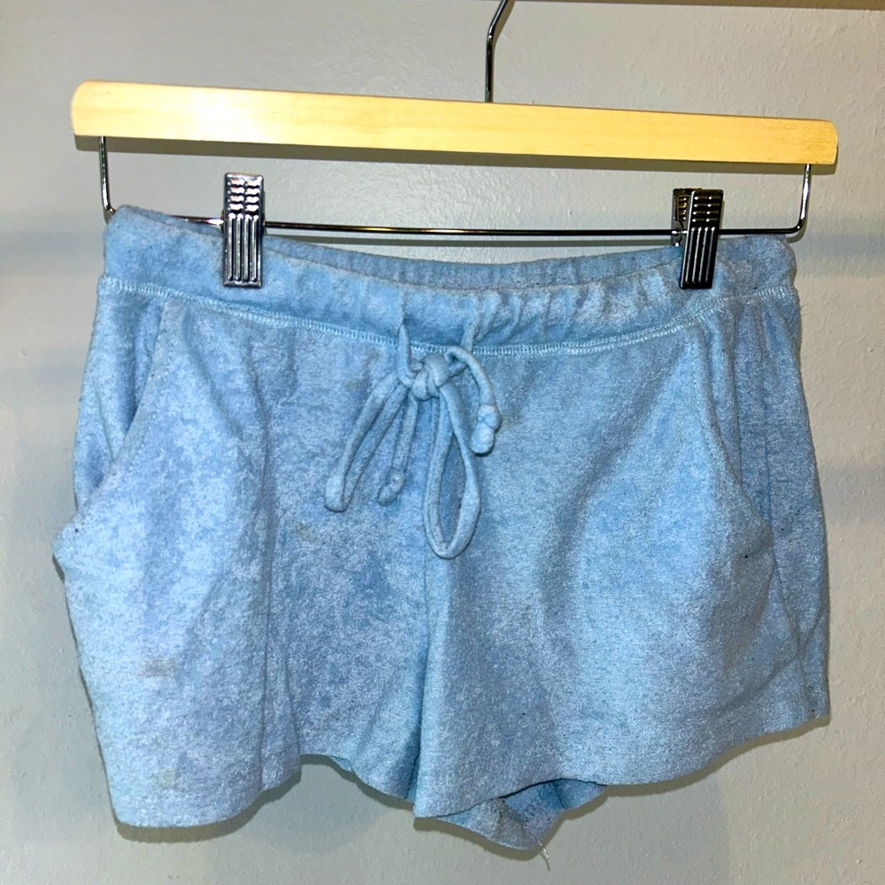 Blue beach booty shorts